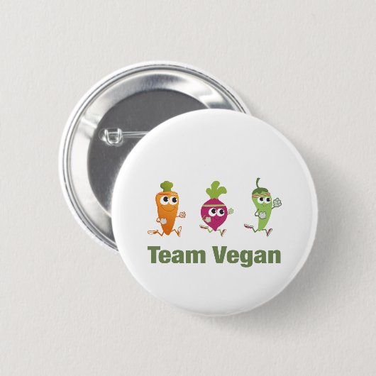 Team Vegan Button (Vorne & Hinten)