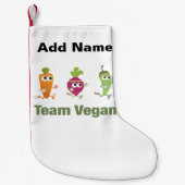 Team vegan! Laufende Veggies Kleiner Weihnachtsstrumpf (Vorderseite)