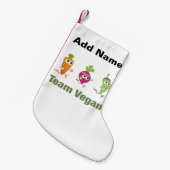 Team vegan! Laufende Veggies Kleiner Weihnachtsstrumpf (Vorderansicht (hängend))