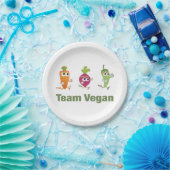 Team Vegan! Veggies laufen Pappteller (Party)