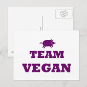 Team Vegane Postkarte (Vorne/Hinten)