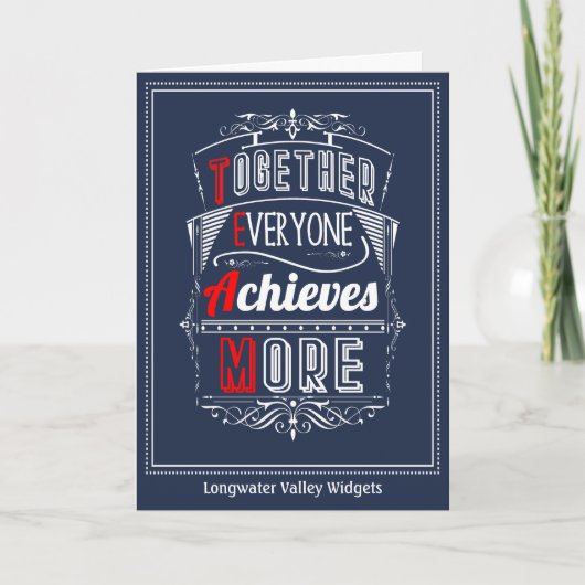 Team Vielen Dank gemeinsam für das Erreichte Karte (Vorderseite)