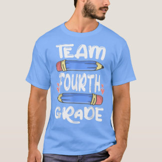 Team Vierte Klasse Funny 4. Zurück zur Schule Lehr T-Shirt