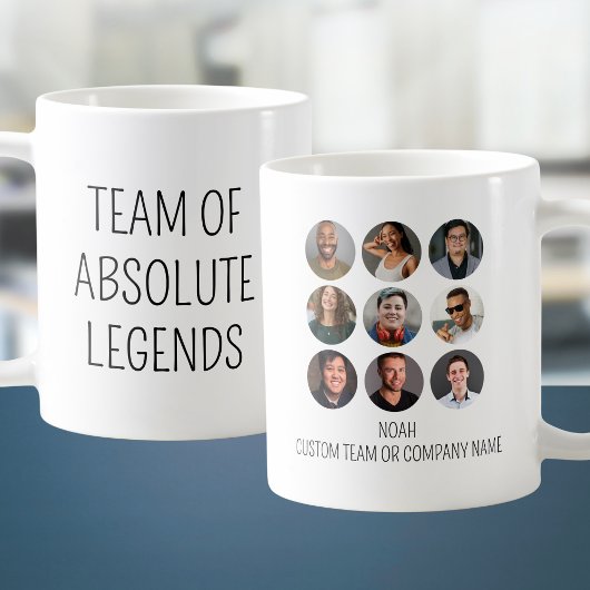 Team von Absolute Legends 9 Foto Coworker Office Kaffeetasse