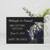 Team von Pferden "Wir werden angefangen!" Einladung (Stehend Vorderseite)