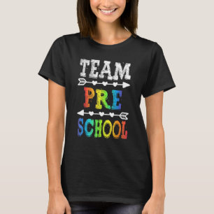 Team Vorschule glücklich zurück zum Lehrer Studen T-Shirt