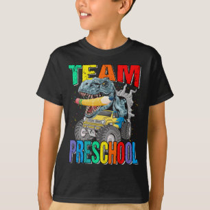 Team Vorschule Monster Truck Dinosaurier Jungs T - T-Shirt