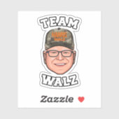 Team Walz Aufkleber (Blatt)