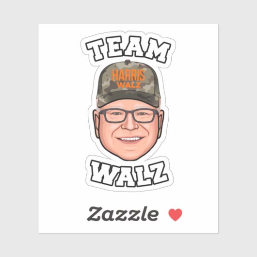 Team Walz Aufkleber (Blatt)