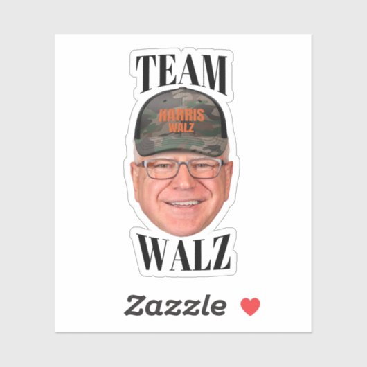 Team Walz Aufkleber (Blatt)
