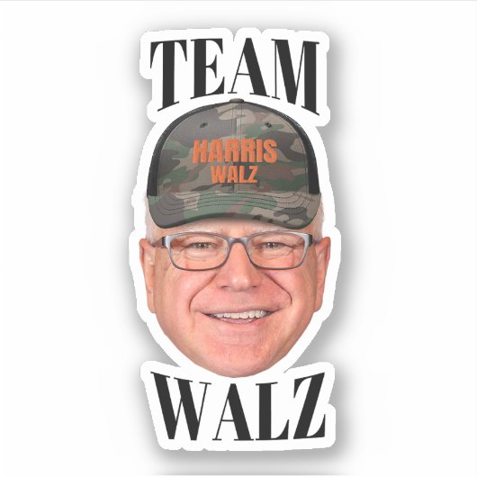 Team Walz Aufkleber (Vorderseite)