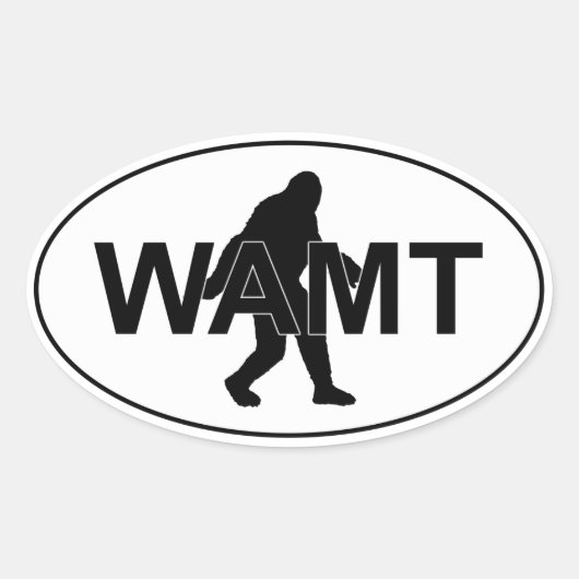Team WAMT Squatch Logo-Aufkleber Ovaler Aufkleber (Vorderseite)