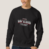 Team WEBB Familienname Nachname Nachname Mitglied Sweatshirt (Vorderseite)