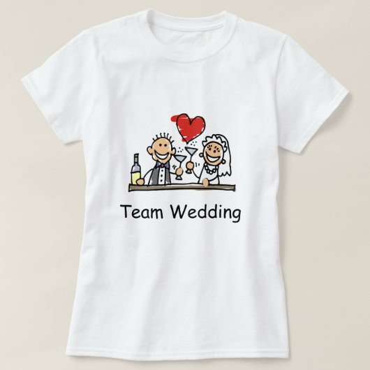 Team Wedding Niedlich Bride Groom Bridal Bachelore T-Shirt (Design vorne)