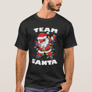 Team Weihnachtsbaum Lichter Dabbing Santa T-Shirt