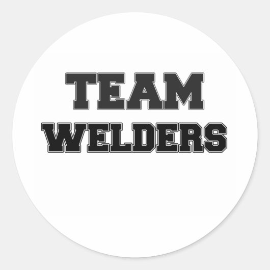 Team Welders Runder Aufkleber (Vorderseite)