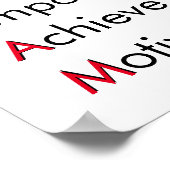 TEAM-Werte - Vertrauen, Empower, Erzielen, Motivie Poster (Ecke)