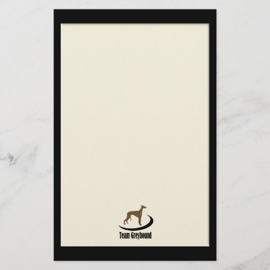 Team-Windhund Briefpapier (Vorderseite)