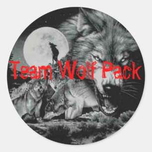 Team Wolf Pack Runder Aufkleber
