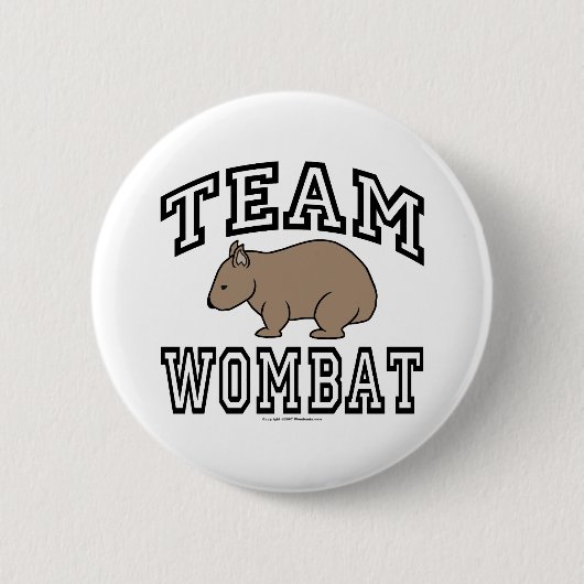 Team Wombat Button (Vorderseite)