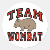 Team Wombat III Runder Aufkleber (Vorderseite)