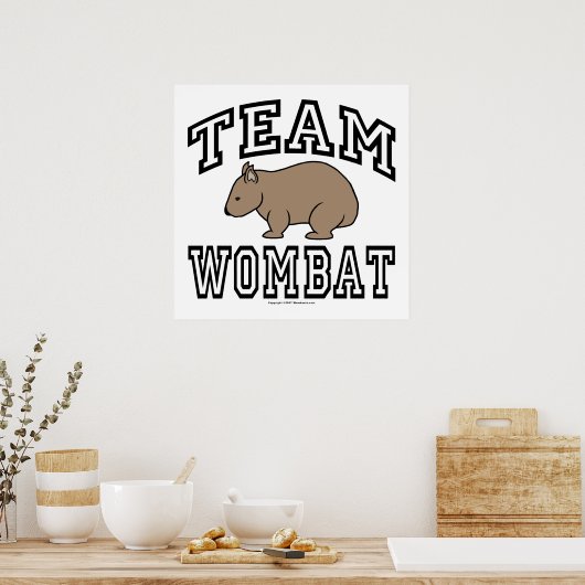 Team Wombat Poster (Küche)