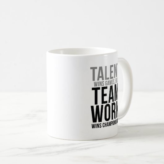 Team Work gewinnt Meisterschaften Kaffeetasse (VorderseiteRechts)
