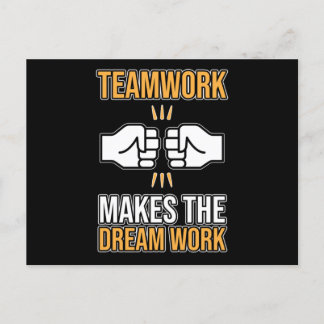 Team Work Makes Dream Work Employee Appreciation G Postkarte