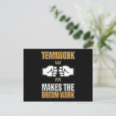 Team Work Makes Dream Work Employee Appreciation G Postkarte (Stehend Vorderseite)