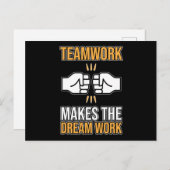 Team Work Makes Dream Work Employee Appreciation G Postkarte (Vorne/Hinten)