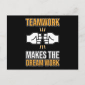 Team Work Makes Dream Work Employee Appreciation G Postkarte (Vorderseite)