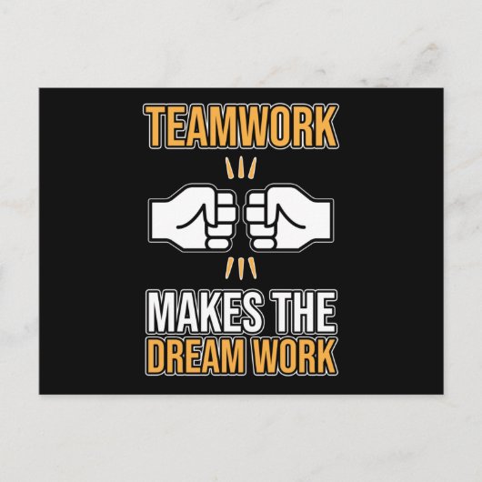 Team Work Makes Dream Work Employee Appreciation G Postkarte (Vorderseite)