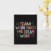 Team Work Makes The Dream Work, Motivational Srts  Karte (Gelbe Blume)