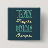 Team Work Motivierend Unternehmensabteilung Button (Vorderseite)