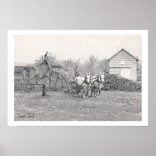 Team Work Vintag Art Poster