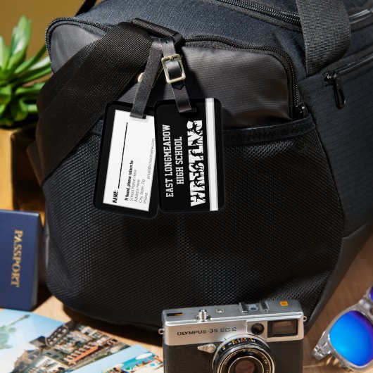 Team Wrestling Gear Bag Gepäckanhänger (Vorderseite & Rückseite)