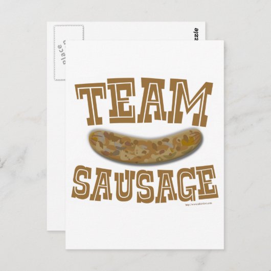 Team-Wurst Postkarte (Vorne/Hinten)