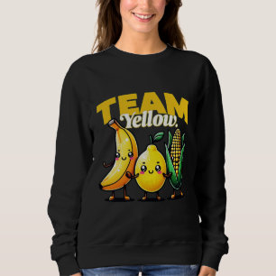 Team Yellow Niedlich Kawaii Obst und Gemüse Sweatshirt