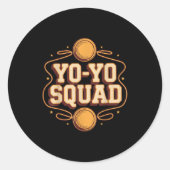 Team Yoyo Player Squad Yo-yo Runder Aufkleber (Vorderseite)
