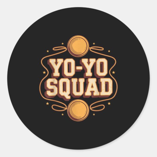 Team Yoyo Player Squad Yo-yo Runder Aufkleber (Vorderseite)