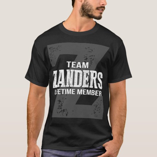 Team ZANDERS Lifetime Member T-Shirt (Vorderseite)