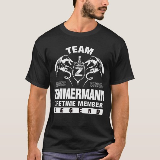 Team ZIMMERMANN - Mitglied in Lebenszeit T-Shirt (Vorderseite)
