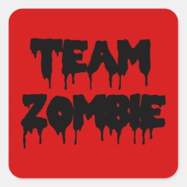 Team Zombie Quadratischer Aufkleber