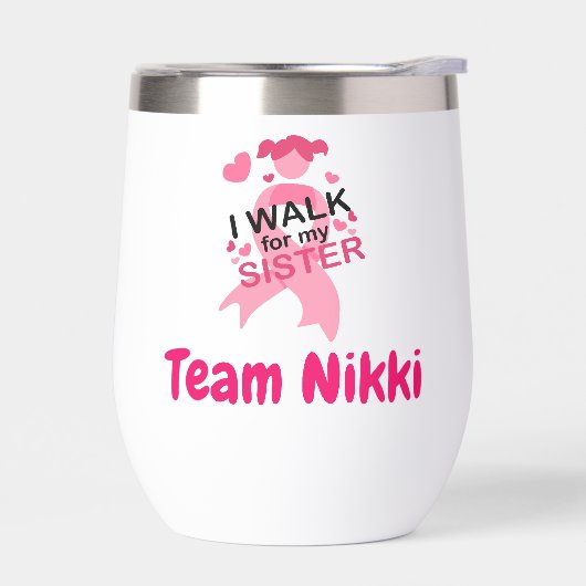 Team zur Unterstützung von Brustkrebs Pink Ribbon  (Links)