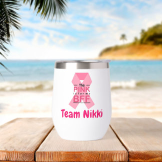 Team zur Unterstützung von Brustkrebs Pink Ribbon