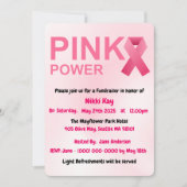 Team zur Unterstützung von Brustkrebs Pink Ribbon  Einladung (Vorderseite)