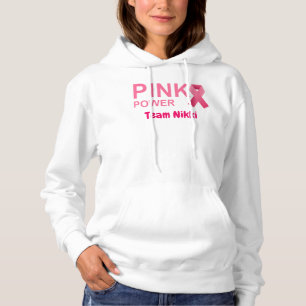 Team zur Unterstützung von Brustkrebs Pink Ribbon Hoodie