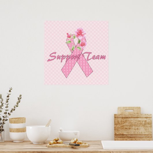 Team zur Unterstützung von Brustkrebs Poster (Küche)