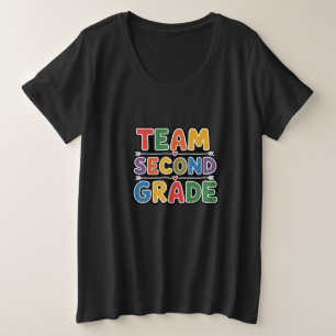 Team zweiter Klasse Große Größe T-Shirt