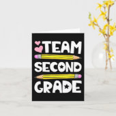 Team zweiter Klasse Spaß 2. Zurück zur Schule Lehr Karte (Gelbe Blume)